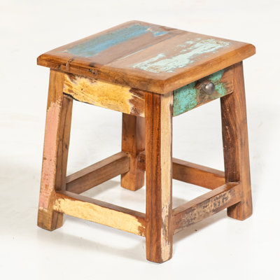 Ranjit Solid Wood Accent Stool