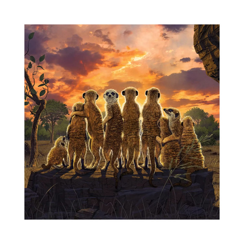 Meerkats by Vincent Hie - Wrapped Canvas Gallery-Wrapped Canvas Giclée, 30.48 cm H x 30.48 cm W