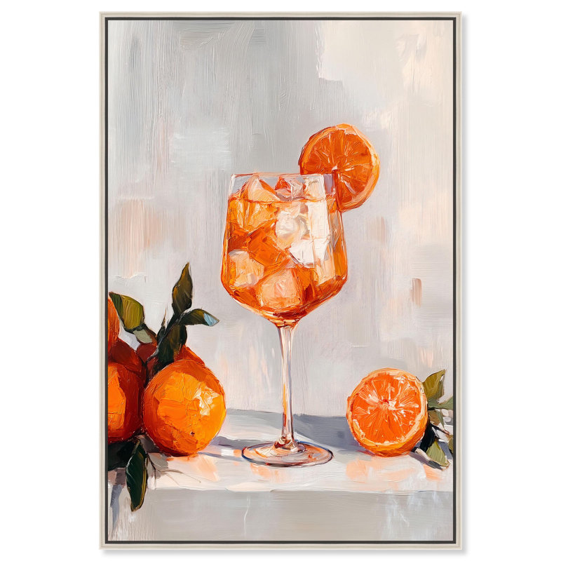 Impression sur toile «Fizzy Drink II» par Art Remedy, H 16 po x l 11 po, Silver Frame