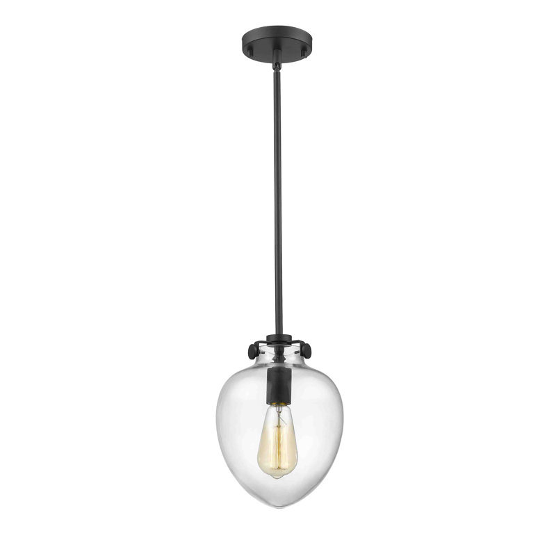 Luminaire sphère suspendu 1 lumières simple Mullenix, Bronze peint