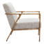 Fauteuil rembourré 25 po beige et doré