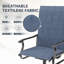 Ensemble de salle à manger de patio pour 4 personnes avec trou pour parasol, fauteuils pivotants à 360 ° avec structure en textilène et structure en acier thermolaqué, table et chaises de salle à manger d'extérieur pour patio, cour, terrasse et bord de piscine-1467696507-1484964941