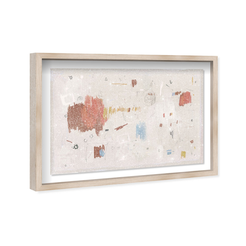 Expression Wall Shadowbox Abstract Print by Oliver Gal, Black Frame, 15 x 10, 17.5"H x 25.5"W, Natural Oak Frame