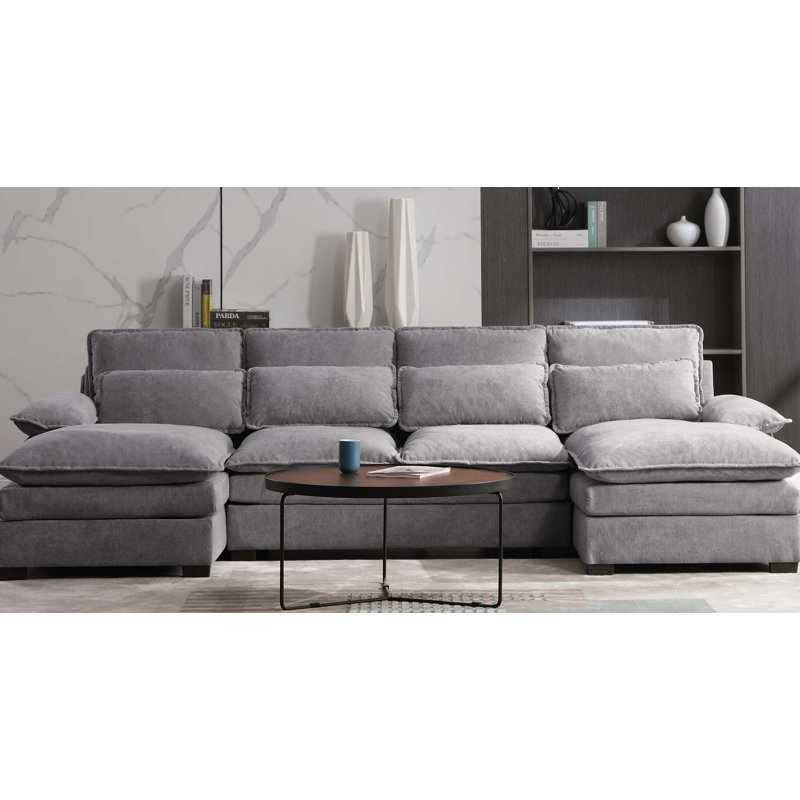 Canapé modulaire 3 pièces Tamaryn, Polyester gris