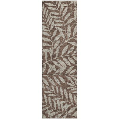 Premium Machine Washable Prisco Brown Rug