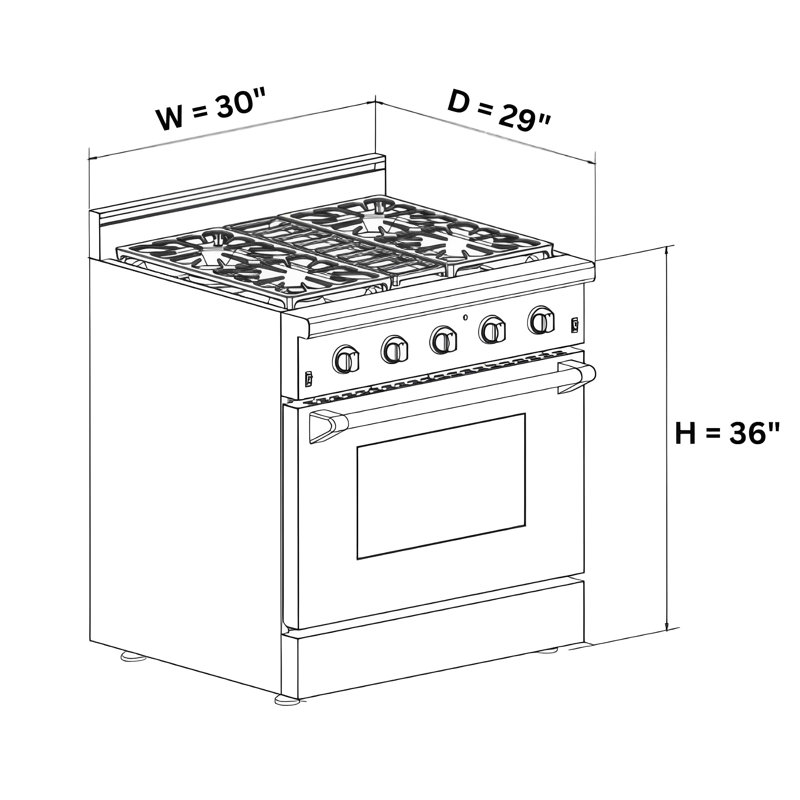 Cuisinière au gaz 30 po CROWN Professional