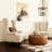 Upholstered Button Tufted Round Ottoman