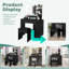 Meuble-lavabo noir avec lumières DEL réglables, rangement spacieux et assemblage facile