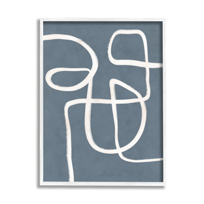 " Abstract Cursive Line Sketch Distressed Background " by Nina Blue