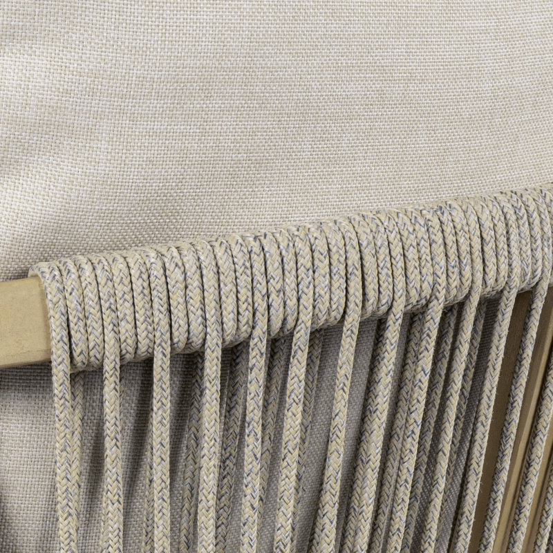 Tabourets de bar d'extérieur en bois d'acacia clair de 26 po Porto Coastal, Beige