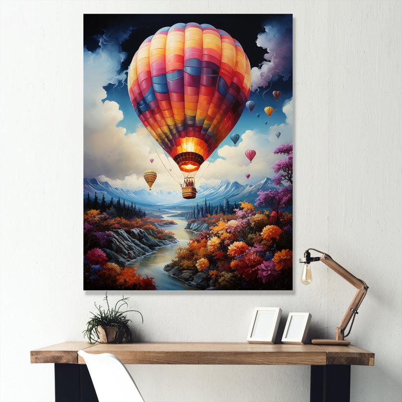 Fantasy Balloon Odyssey, Toile tendue, H 32 po x l 16 po x P 1 po