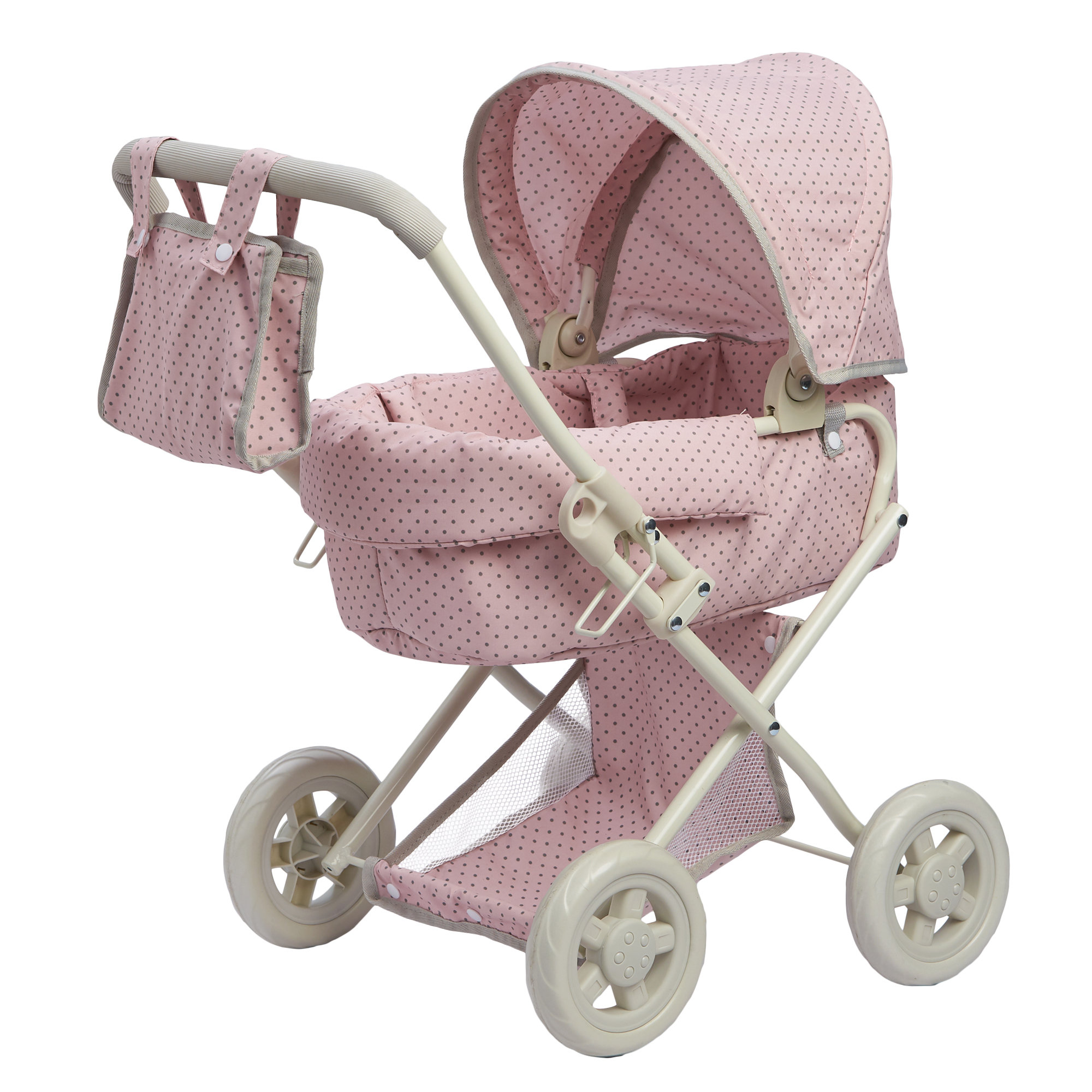 Teamson Kids Olivia Polka Dots Princess Baby Doll Deluxe Stroller