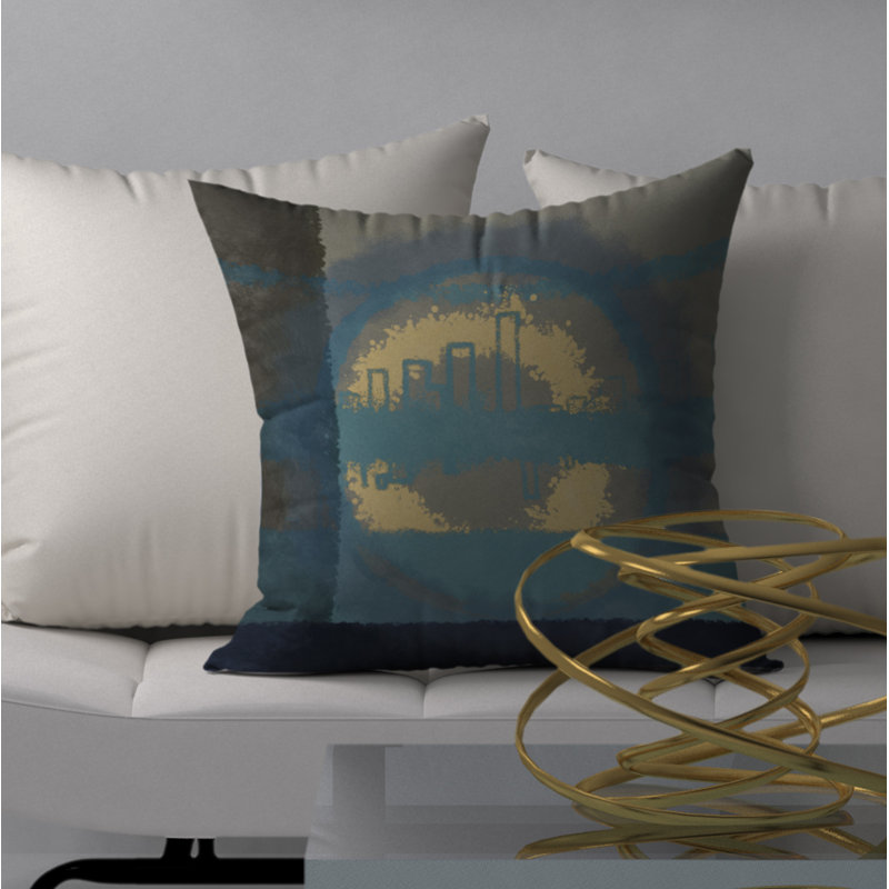 Housse de coussin carrée Chillon/insert, H 18 po x l 18 po