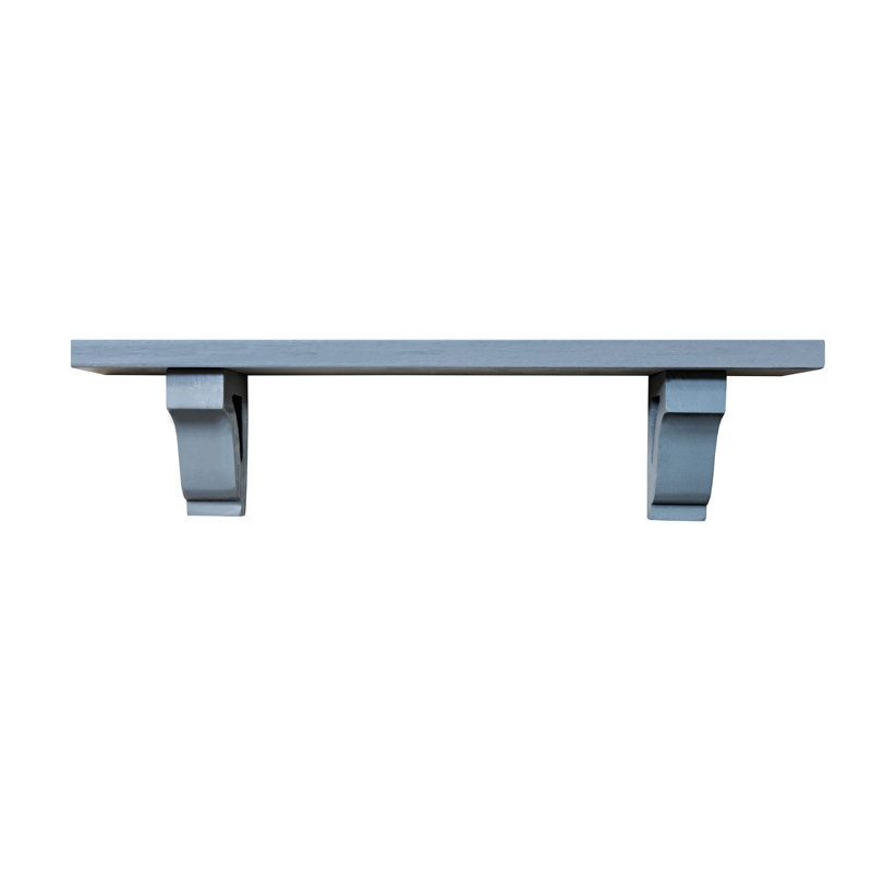 Rayne Shelves/W Corbels, 6" H x 34" W x 4.5" D, Blue