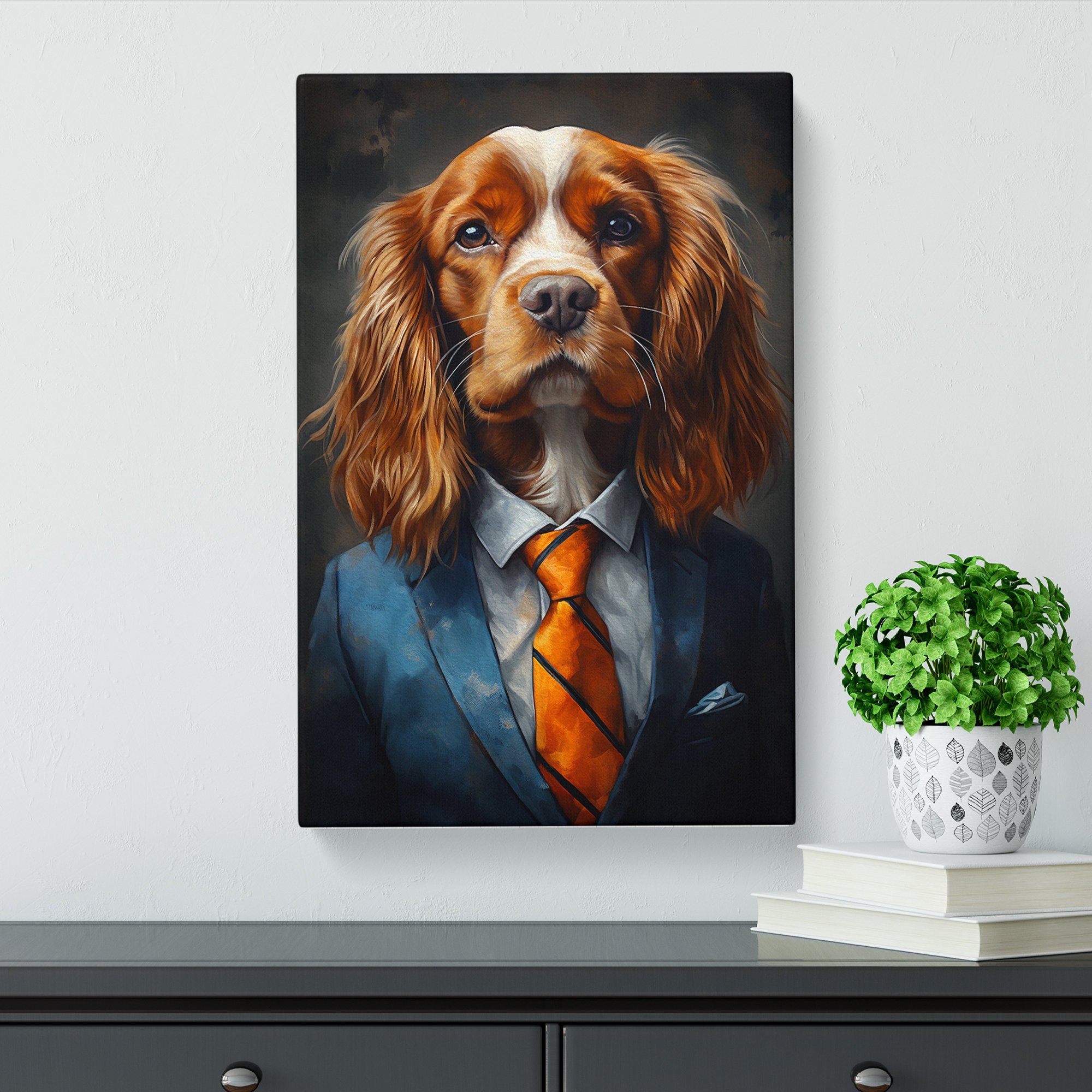 King charles hot sale spaniel painting