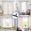 Tringle à rideaux noire de 1 po de diamètre avec supports de style simplicité moderne-1625449319