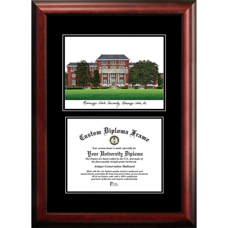 Cadre photo Kieron Mississippi State University, Acajou