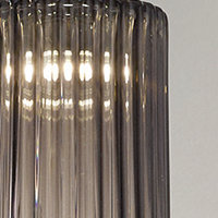 Tread Table Lamp Smoky Transparent Matt Copper 1 E12 Ul, Matte Bronze, Smoky Transparent