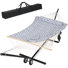 Hamac double avec barre et support en tissu matelassé Mejias