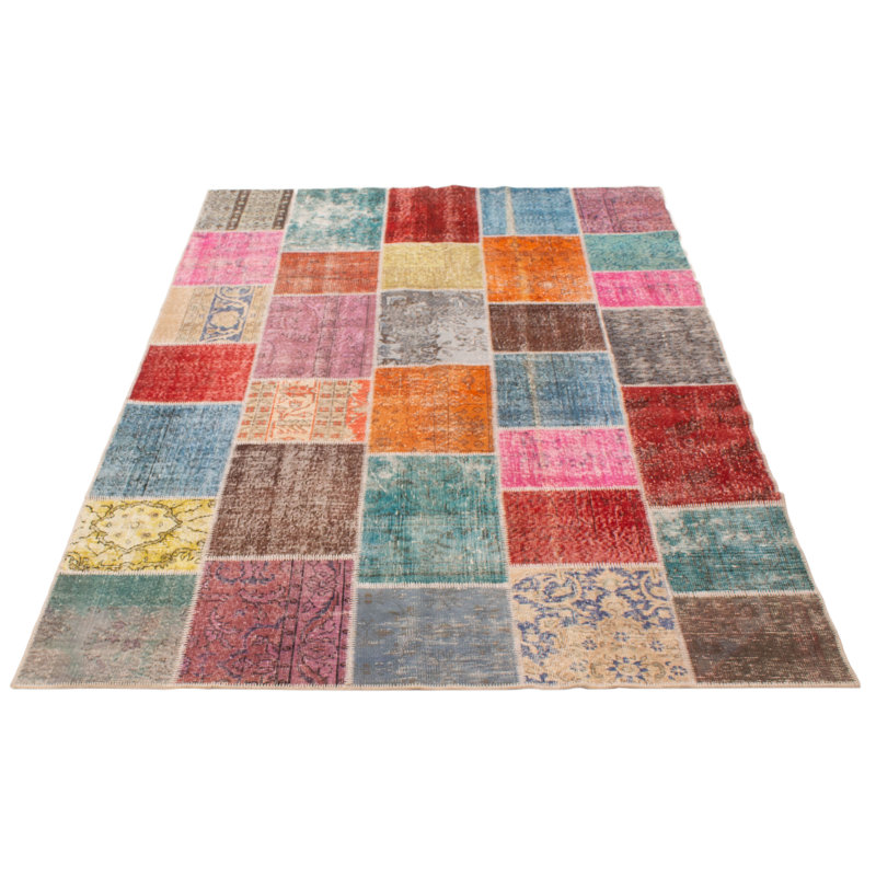 Color Transition Patchwork Multi Color Rug 6'9" x 9'9"