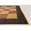 Tapis zone en laine noir/brun 5 pi 4 po x 7 pi en laine one-of-of-kind à la main noué la new age Nash
