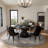 CVIS1276 5/7 Pieces Modern Round Dining Table Sets, Glossy Sintered Stone Dining Table With PU Upholstered Chairs, Pre-Assembly-101644194-101644193