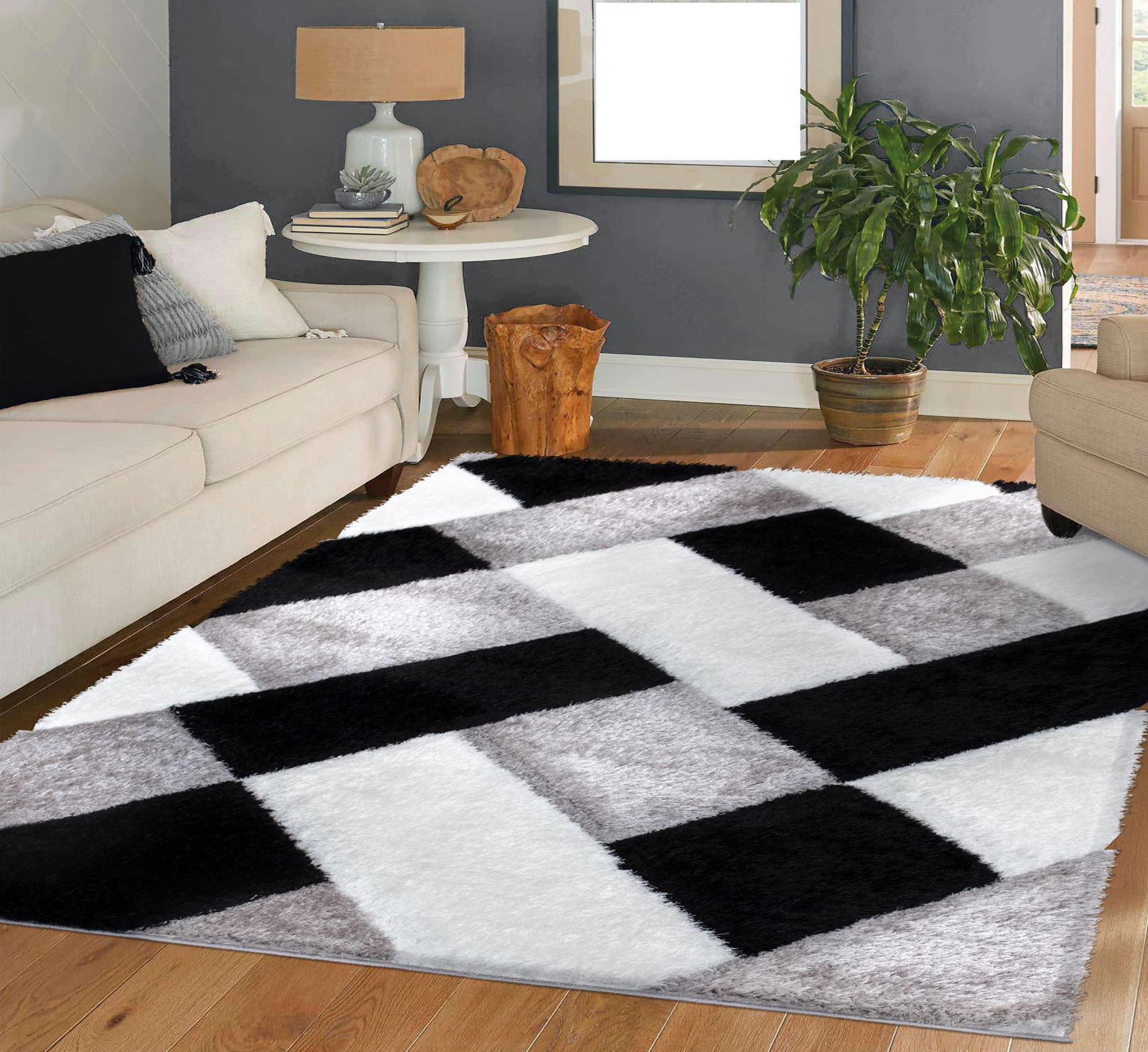 Ivy Bronx Modern Rug Thick Living Room Mats Carpet Hallway Bedroom