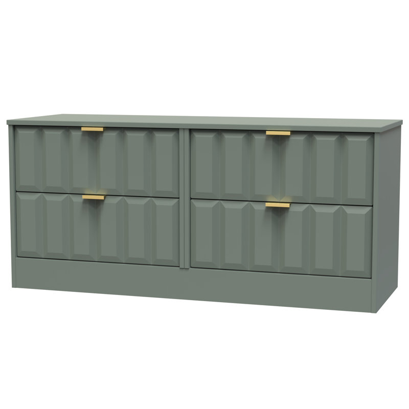 115 cm W Chest of 4 Drawers, Reed Green