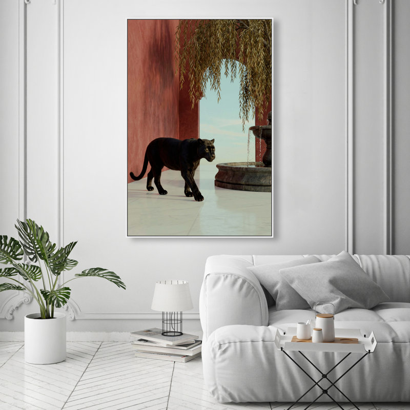 At The Palace Print by Oliver Gal, 37"H x 55"W, White Floater Frame