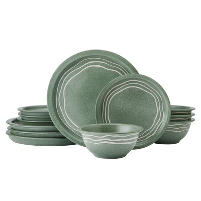 Service de table 12 pièces Pfaltzgraff Natures Pallet, service pour 4