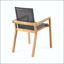 Chaise en maille et bois Belfast avec finition teck-130117402