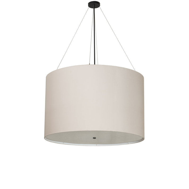 Luminaire suspendu 48 po en textrene naturel Cilindro