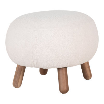 Valparaiso Round Solid Colour Footstool Ottoman