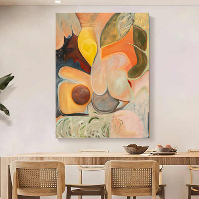 Art mural Mid-Century moderne en toile pour salon