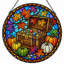 Panneau de vitrail 12 "H Autumn Treasure