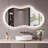 Irregular Aluminum Framed Anti-Fog 3-Colors Dimmable LED Light Wall Bathroom Vanity Mirror with Memory-64454565-64454620