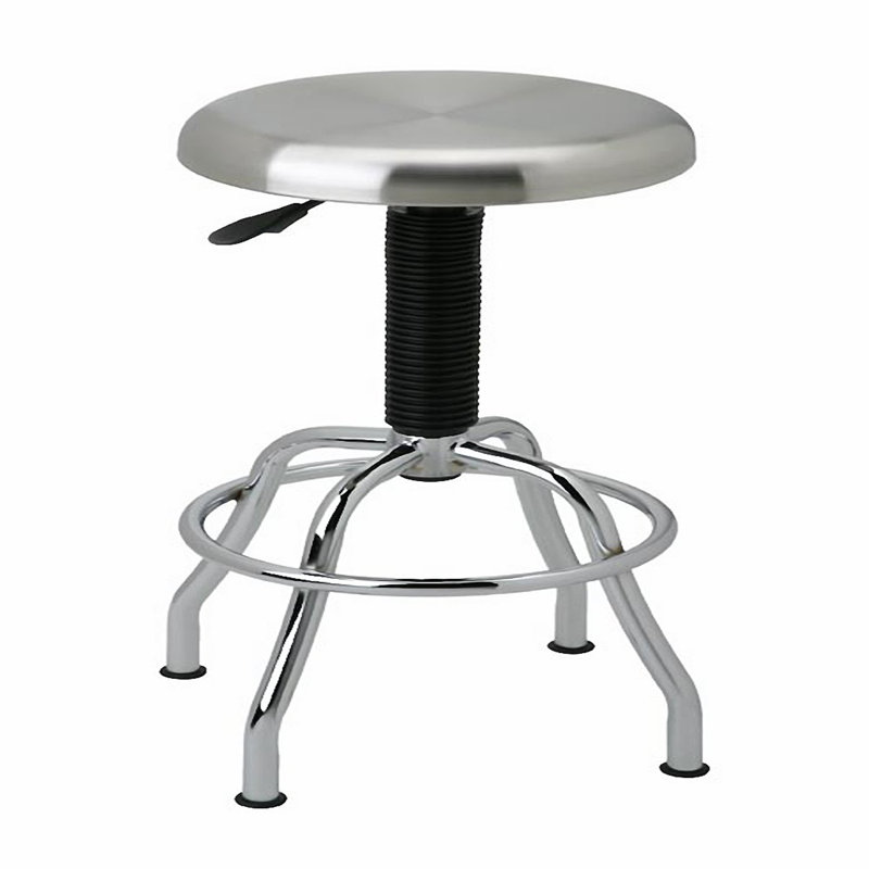 Adjustable Height Stainless Steel Swivel Stool