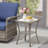 Swivel PE Wicker Rattan Outdoor Rocking Chairs Set With Side Table (4 Chairs And 2 Side Table)-1349886700
