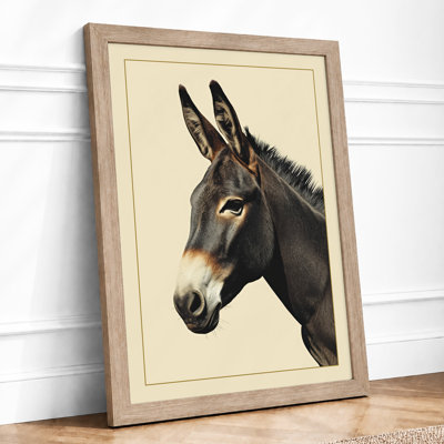 Donkey Study Boho - Framed Print