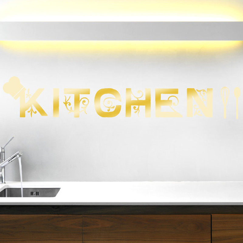 Food & Beverage Wall Decal, Shiny Gold, Medium