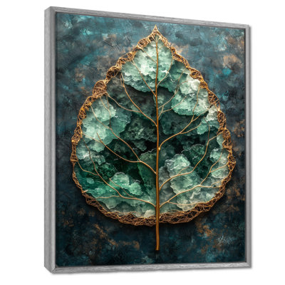 Modern Emerald Leaves Enery Of The Forest II - Leaves Large Wall Art
