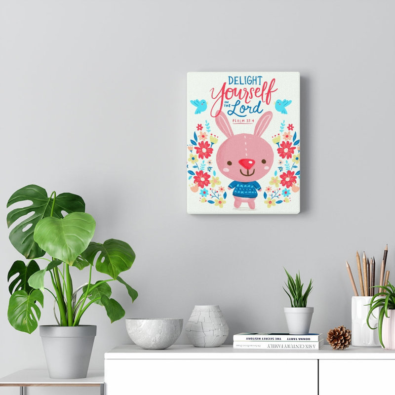 Delight Yourself Psalm 37:4 - Wrapped Canvas Print