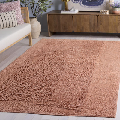 Tapis d'intérieur en coton recyclé touffeté à la main facile d'entretien à motif abstrait lavable à la main Easy Care