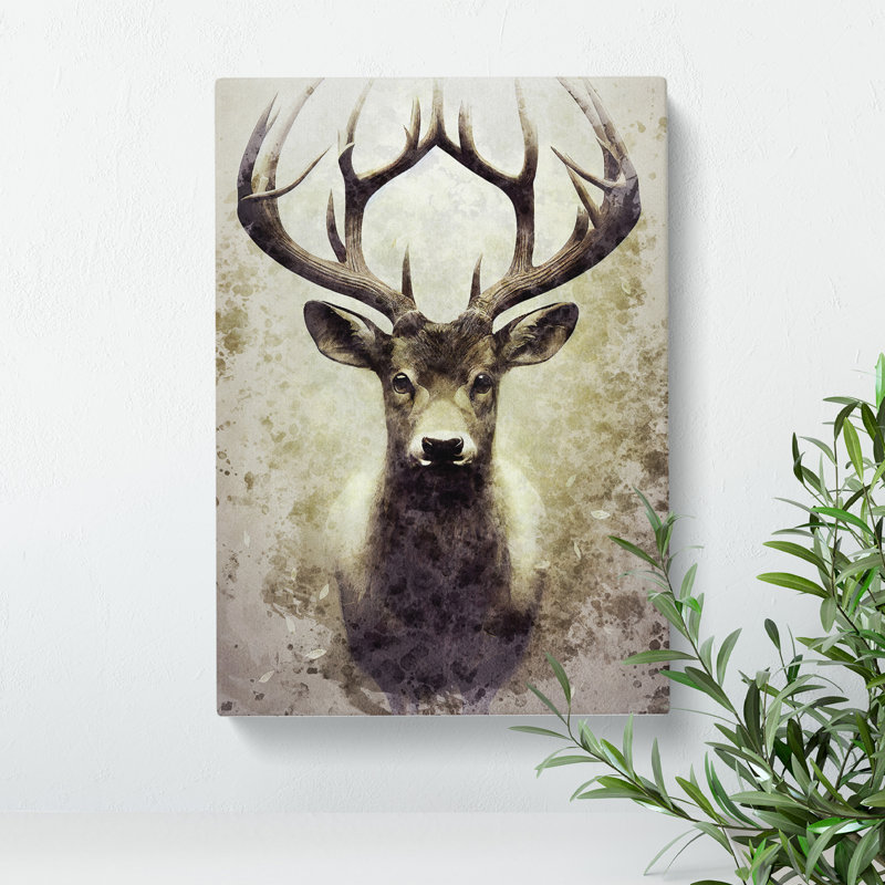 View Of The Stag No.3 - Wrapped Canvas Print, 50cm H x 35cm W x 3cm D