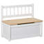 Klement Harriet Bee 2 In 1 Wooden Toy Box Kids Seat Bench Organiser 60 x 30 x 50cm White