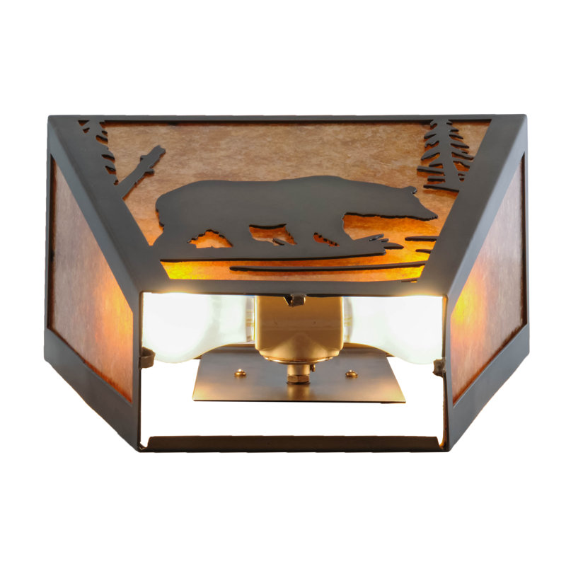 Rustic Lodge 2 - Light Flush Mounted Sconce, Antique Copper