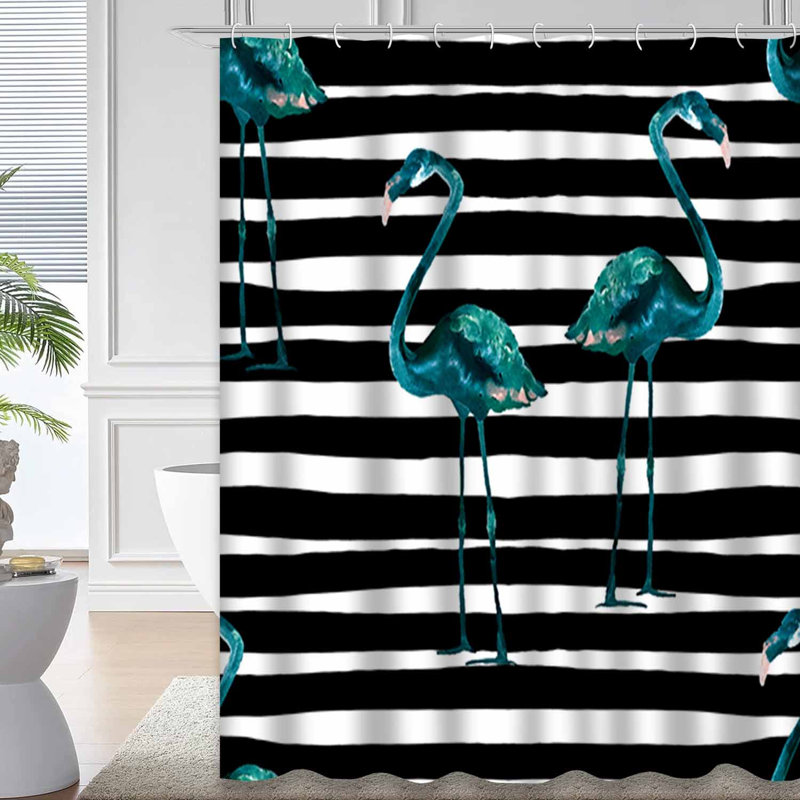 Aquarelle flamant rose sans soudure avec 12 crochets, L 72 po x l 78 po
