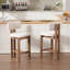 Tabouret rembourré avec structure en bois massif-508726521
