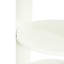 Table d'appoint ronde à 3 niveaux en métal, blanc mat, fer, trois tablettes, porte coulissante sécurisée, sans assemblage, idéale pour un lit ou un lit, convient aux espaces restreints, se déplace parfaitement, complète n'importe quelle table décorative