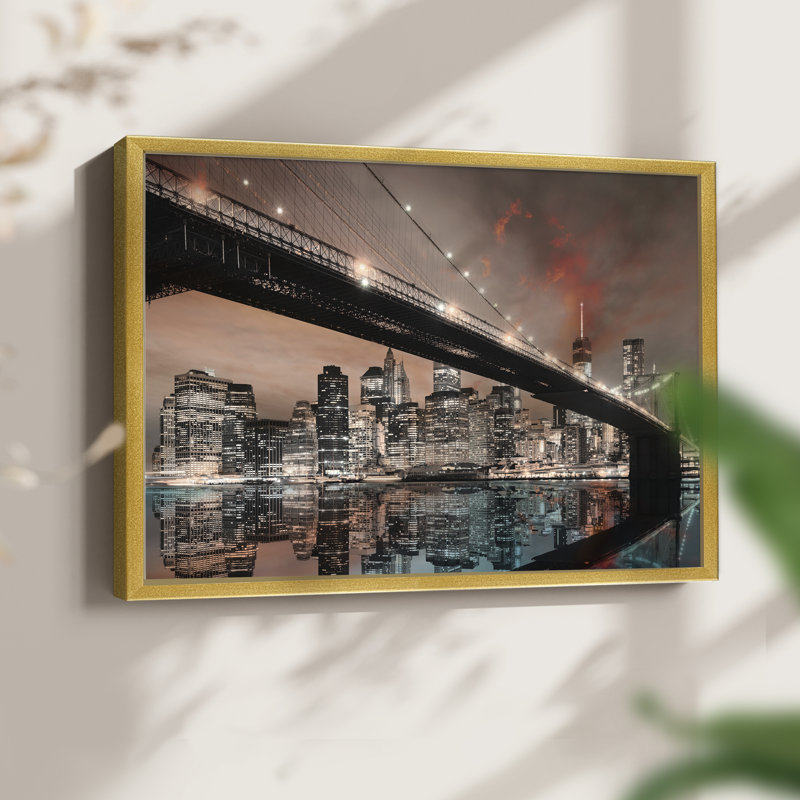 NYC Reflection -Framed Print - Restickable, 8" H x 10" W